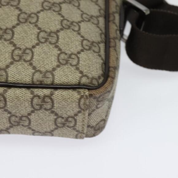 GUCCI GG Supreme Shoulder Bag Pvc Beige Silver - Picture 11 of 16